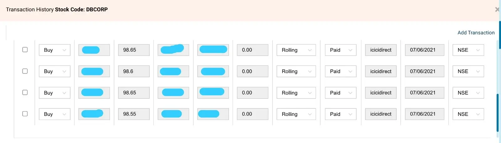RESULT OF APPLICATION OF GANN TIME CYCLE ON DBCORP TRANSACTION