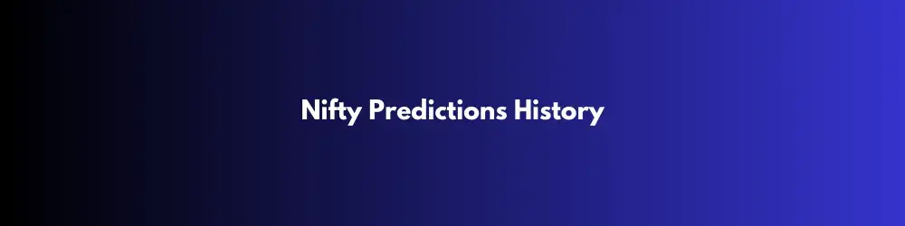 Nifty predictions history